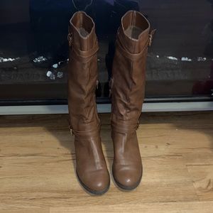 Forever 21 Brown Faux Leather Boots